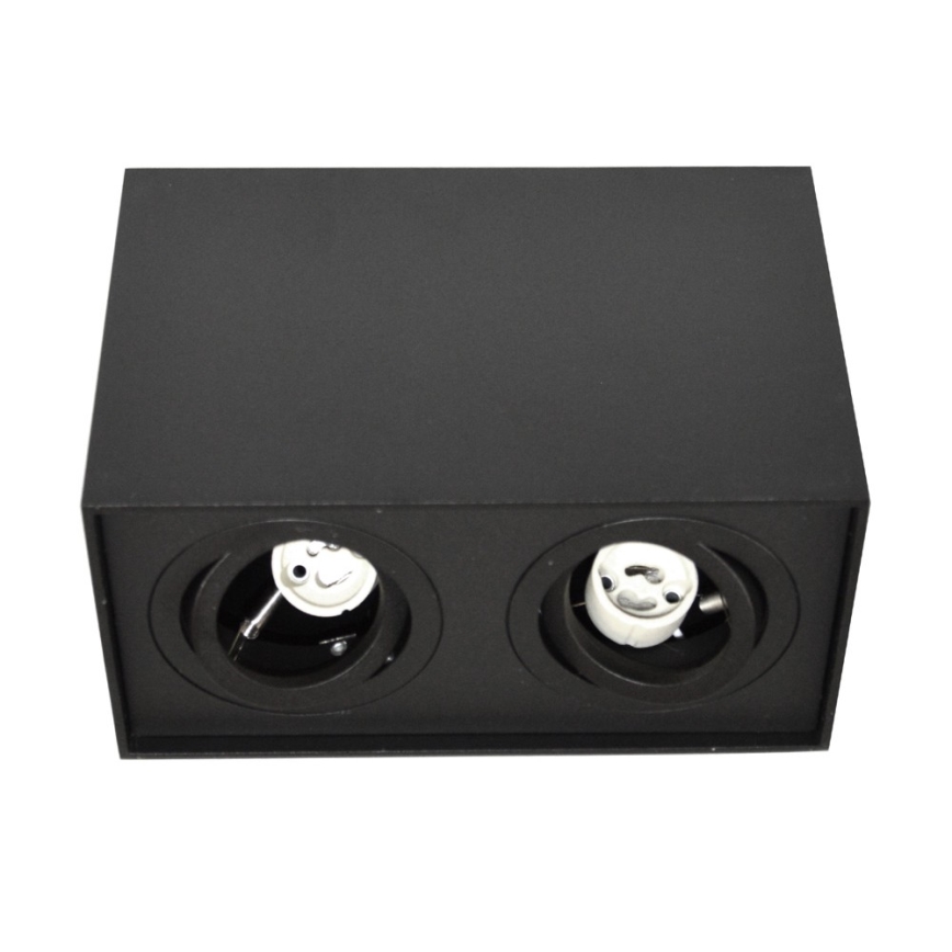 Φωτιστικό σποτ SIROCO 2xGU10/30W/230V μαύρο