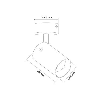 Φωτιστικό σποτ SMOKY 1xGU10/10W/230V μαύρο