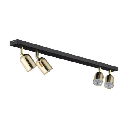 Φωτιστικό σποτ TOP 4xGU10/10W/230V μαύρο/χρυσαφί