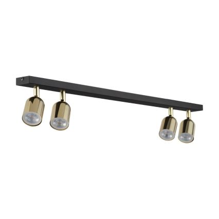 Φωτιστικό σποτ TOP 4xGU10/10W/230V μαύρο/χρυσαφί