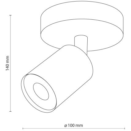 Φωτιστικό σποτ TOP WOOD 1xGU10/10W/230V μαύρο/ξύλο