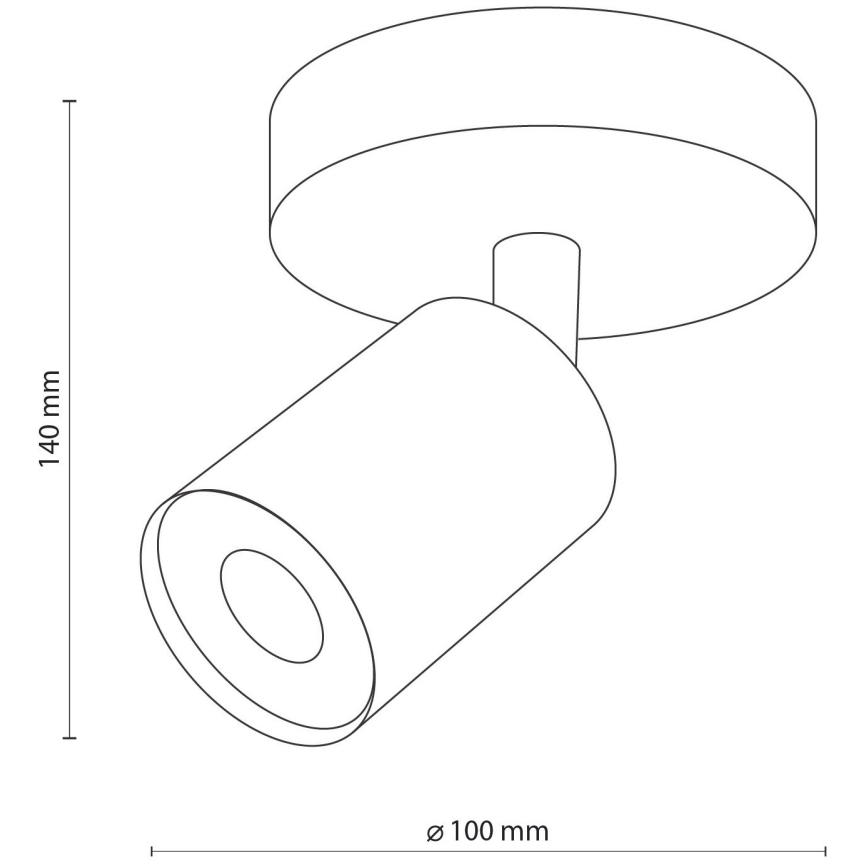 Φωτιστικό σποτ TOP WOOD 1xGU10/10W/230V μαύρο/ξύλο