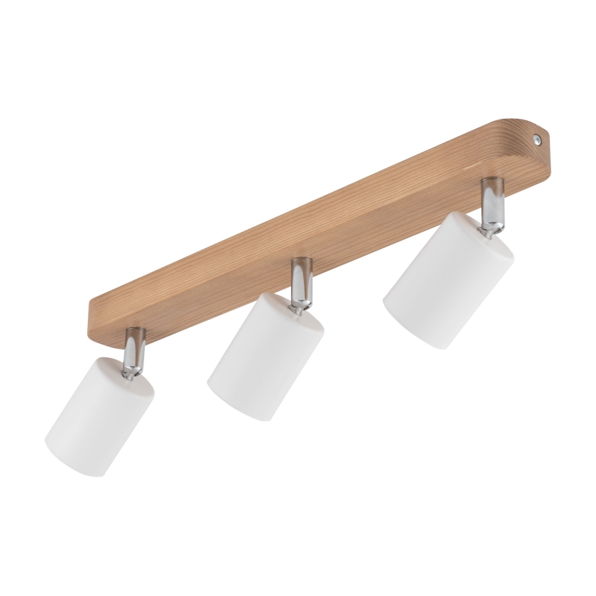 Φωτιστικό σποτ TOP WOOD 3xGU10/10W/230V λευκό/ξύλο