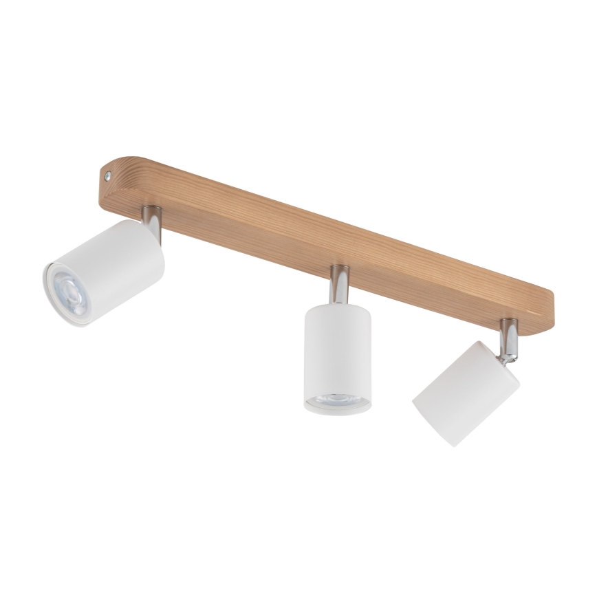 Φωτιστικό σποτ TOP WOOD 3xGU10/10W/230V λευκό/ξύλο