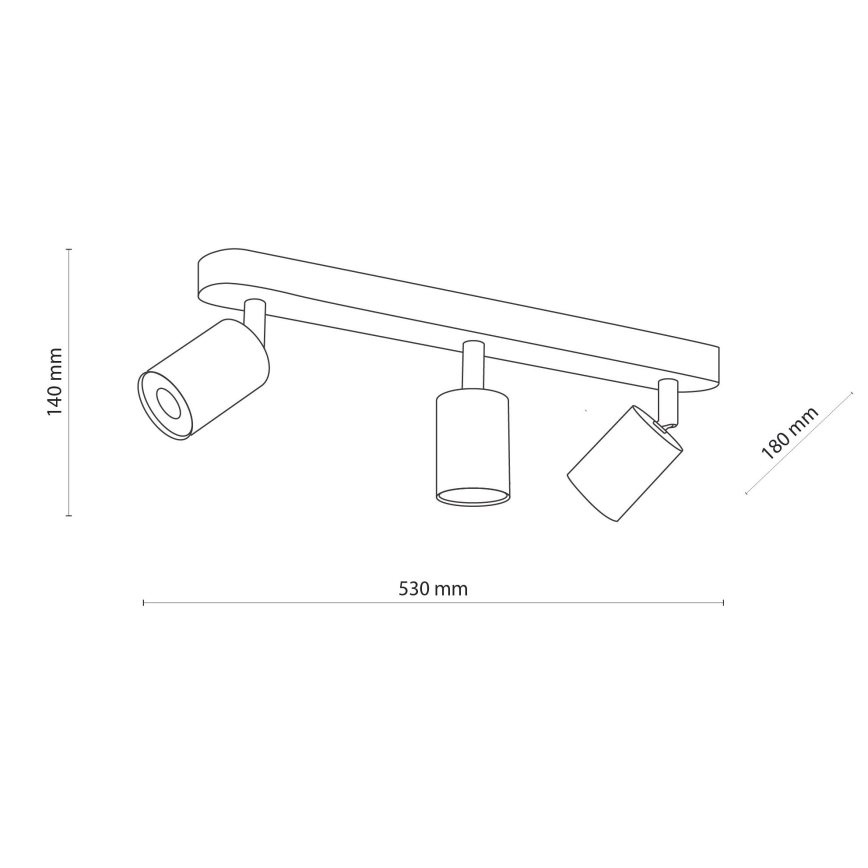 Φωτιστικό σποτ TOP WOOD 3xGU10/10W/230V λευκό/ξύλο