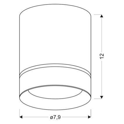 Φωτιστικό σποτ TUBA 1xGU10/15W/230V λευκό