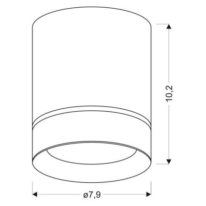 Φωτιστικό σποτ TUBA 1xGU10/15W/230V μαύρο