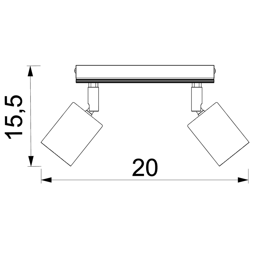 Φωτιστικό σποτ TULON 2xGU10/8W/230V λευκό/δρυς
