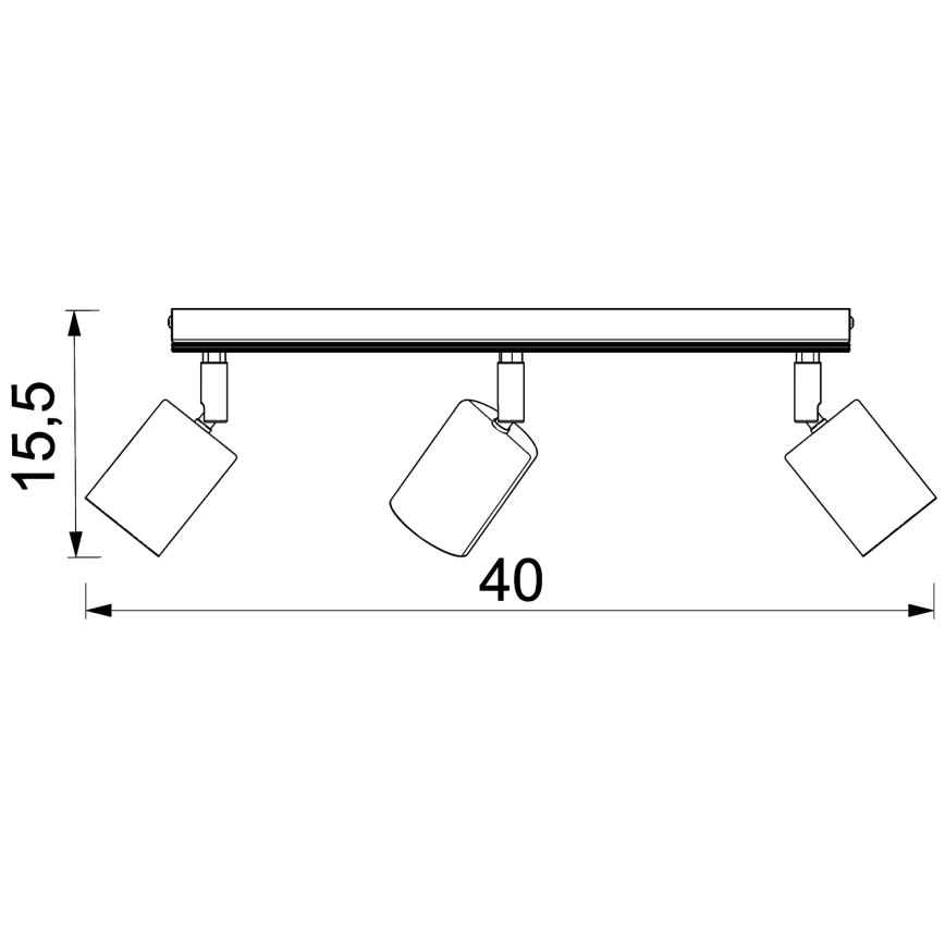 Φωτιστικό σποτ TULON 3xGU10/8W/230V λευκό/δρυς