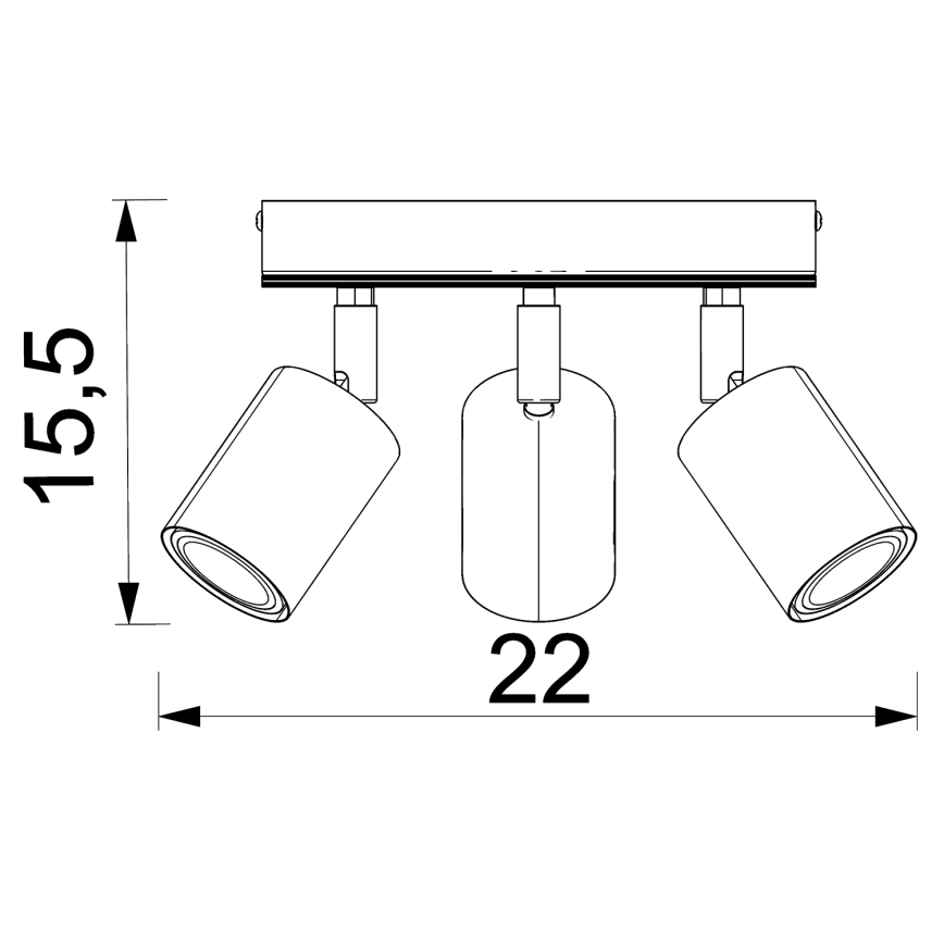 Φωτιστικό σποτ TULON 3xGU10/8W/230V λευκό/δρυς