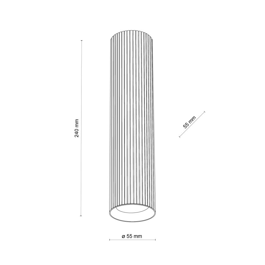 Φωτιστικό σποτ TUNE L 1xGU10/10W/230V 24 cm μαύρο
