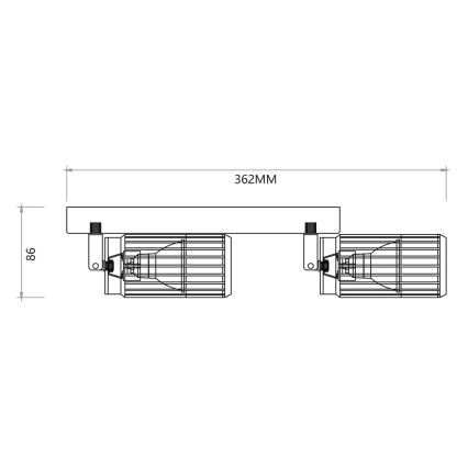 Φωτιστικό σποτ VERTICAL 2xGU10/8W/230V λευκό