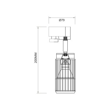 Φωτιστικό σποτ VERTICAL για σύστημα ράγας 1xGU10/8W/230V λευκό