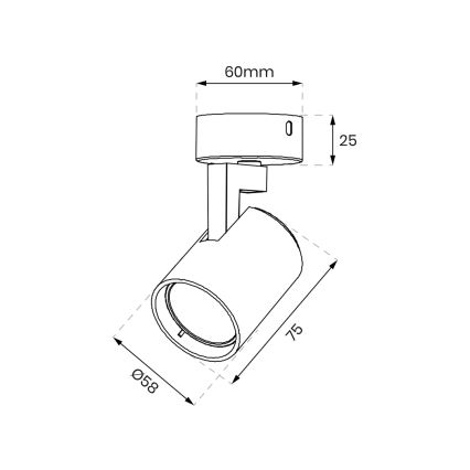 Φωτιστικό σποτ VOLF 1xGU10/10W/230V χρυσαφί/μαύρο