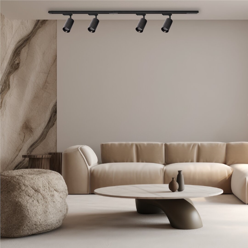 Φωτιστικό σποτ για 1-phase ράγας PIPE 1xGU10/10W/230V μαύρο