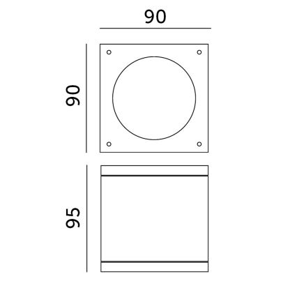 Φωτιστικό σποτ εξωτερικού χώρου 1xGU10/35W/230V IP54 γωνιακό μαύρο