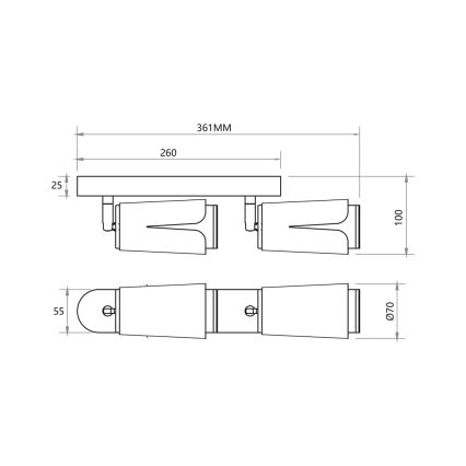 Φωτιστικό σποτ ΛΟΥΛΟΥΔΙΑ 2xGU10/8W/230V λευκό