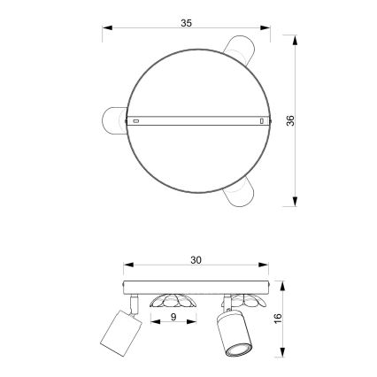 Φωτιστικό σποτ ΛΟΥΛΟΥΔΙΑ 3xGU10/8W/230V ματ χρώμιο