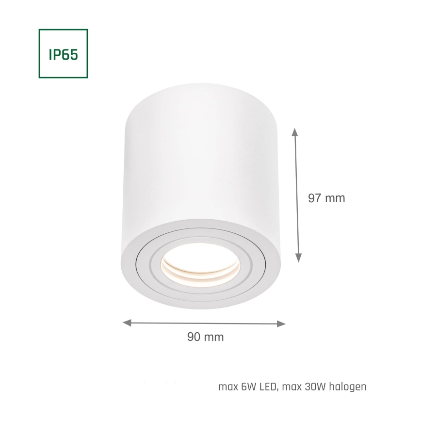 Φωτιστικό σποτ μπάνιου CHLOE 1xGU10/30W/230V IP65 στρογγυλό λευκό