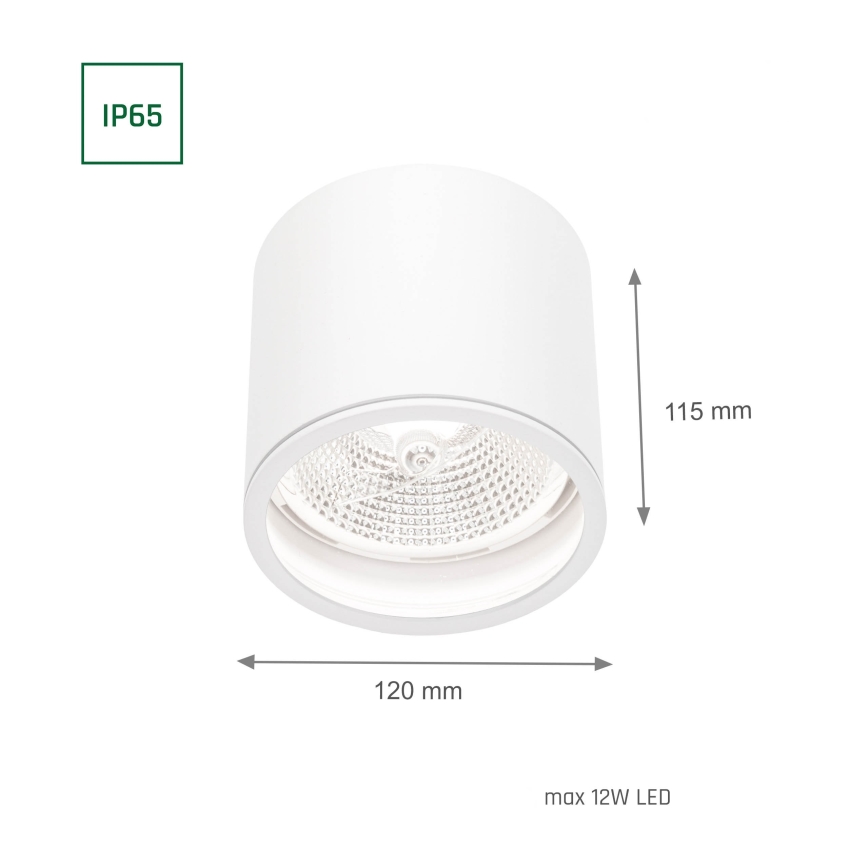Φωτιστικό σποτ μπάνιου CHLOE AR111 1xGU10/12W/230V IP65 στρογγυλό λευκό
