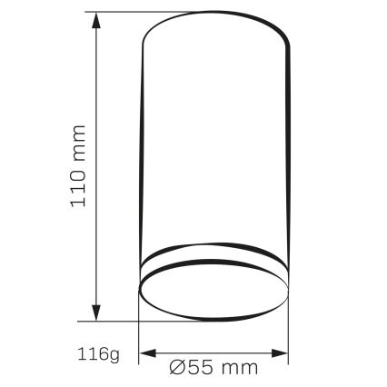 Φωτιστικό σποτ μπάνιου TURYN 1xGU10/10W/230V IP44 μαύρο