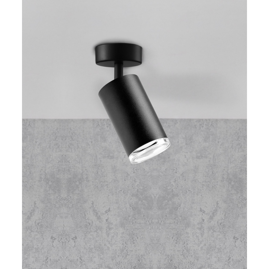 Φωτιστικό σποτ μπάνιου TURYN 1xGU10/10W/230V IP44 μαύρο