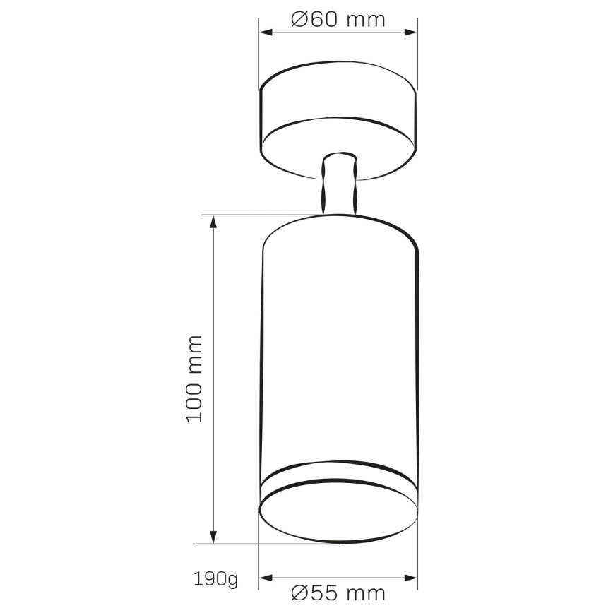Φωτιστικό σποτ μπάνιου TURYN 1xGU10/10W/230V IP44 μαύρο