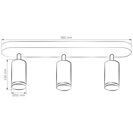 Φωτιστικό σποτ μπάνιου TURYN 3xGU10/10W/230V IP44 λευκό
