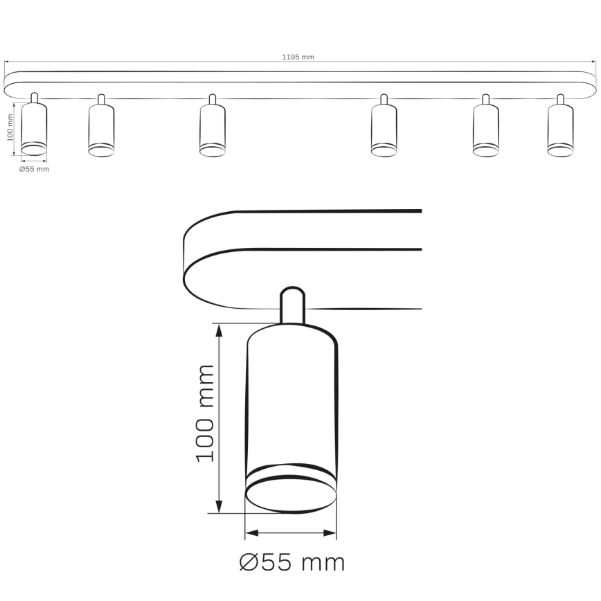 Φωτιστικό σποτ μπάνιου TURYN 6xGU10/10W/230V IP44 λευκό
