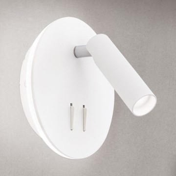Φωτιστικό σποτ τοίχου LED LENNY LED/6W/230V + LED/3W λευκό