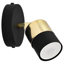 Φωτιστικό σποτ τοίχου LED TUBSSON 1xGU10/6,5W/230V μαύρο/χρυσαφί