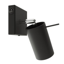 Φωτιστικό σποτ τοίχου RING 1xGU10/40W/230V μαύρο