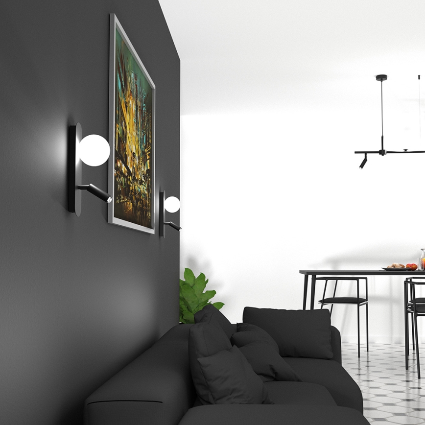 Φωτιστικό σποτ τοίχου SIRIO 2xG9/25W/230V μαύρο
