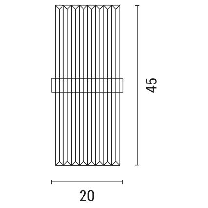 Φωτιστικό τοίχου 2xE14/7W/230V χρυσαφί