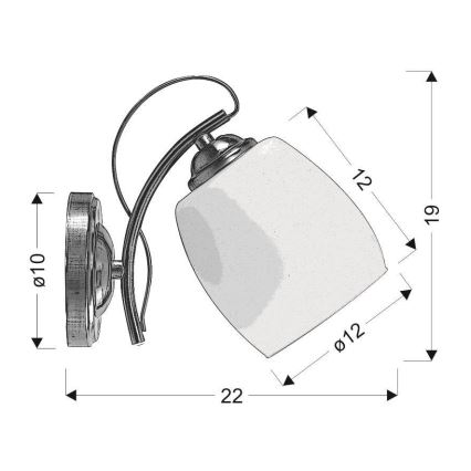 Φωτιστικό τοίχου AMBA 1xE27/40W/230V