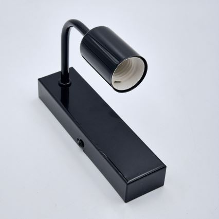 Φωτιστικό τοίχου ASTRID 1xE27/60W/230V γυαλιστερό μαύρο