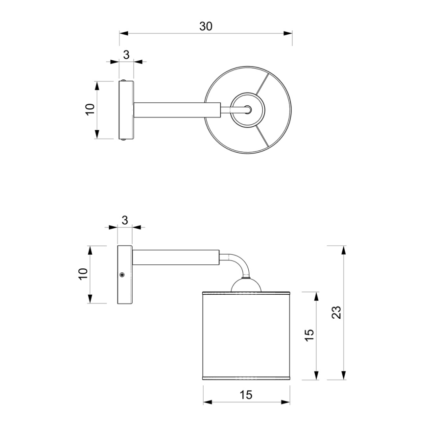 Φωτιστικό τοίχου ATLANTA 1xE27/60W/230V