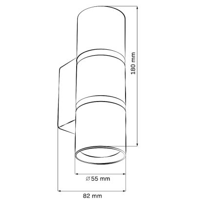 Φωτιστικό τοίχου BAMBOO 2xGU10/10W/230V λευκό