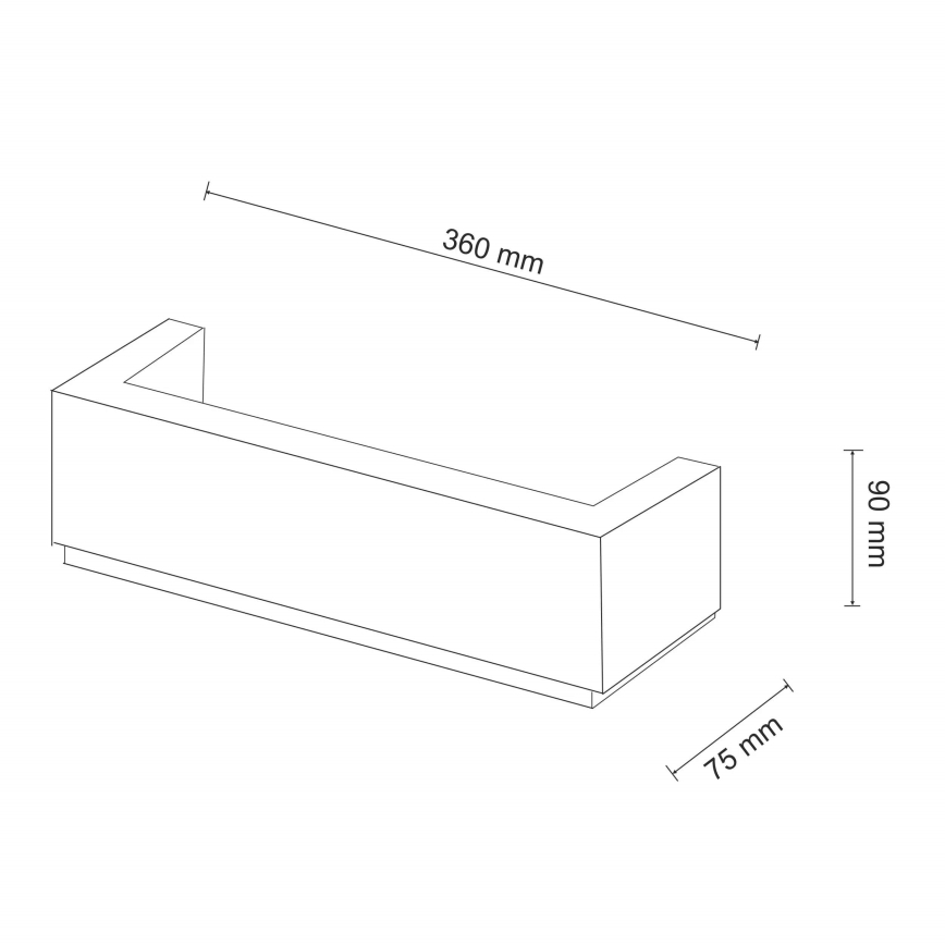 Φωτιστικό τοίχου BRICK 2xE14/12W/230V γύψινο/λευκό