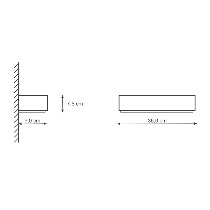 Φωτιστικό τοίχου BRICK 2xE14/12W/230V γύψινο/λευκό