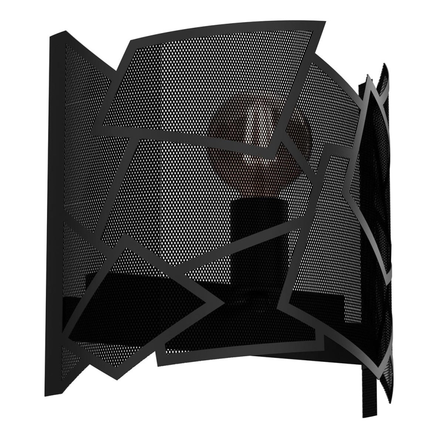 Φωτιστικό τοίχου CAMO 1xE27/15W/230V μαύρο