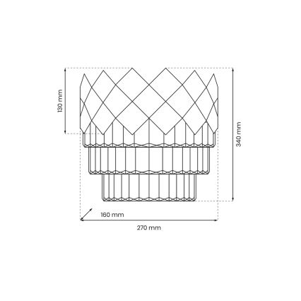 Φωτιστικό τοίχου CARISMA 2xE14/40W/230V χρυσαφί