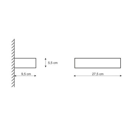 Φωτιστικό τοίχου CEGIELKA 1xE14/12W/230V γύψινο/λευκό