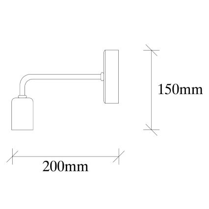 Φωτιστικό τοίχου DENGE 1xE27/60W/230V