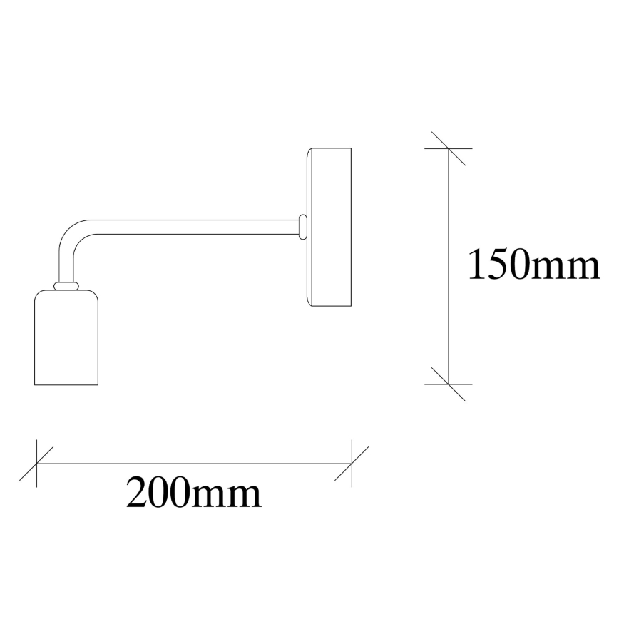 Φωτιστικό τοίχου DENGE 1xE27/60W/230V