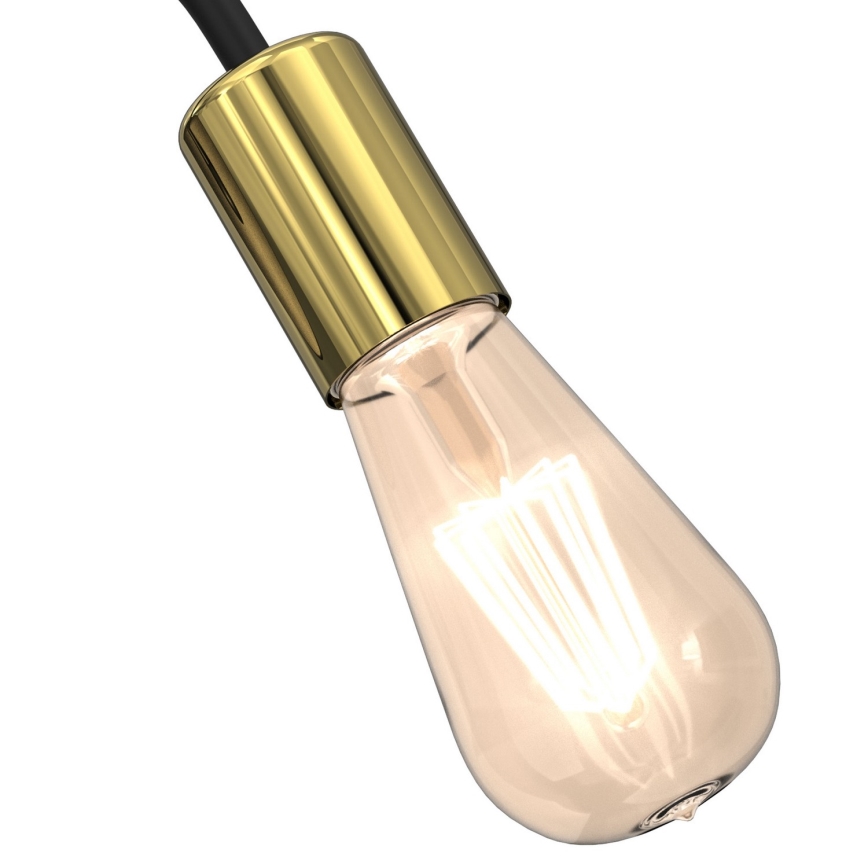 Φωτιστικό τοίχου DOW 1xE27/60W/230V μαύρο/χρυσό