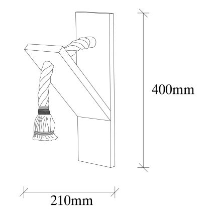 Φωτιστικό τοίχου EREBOS 1xE27/40W/230V