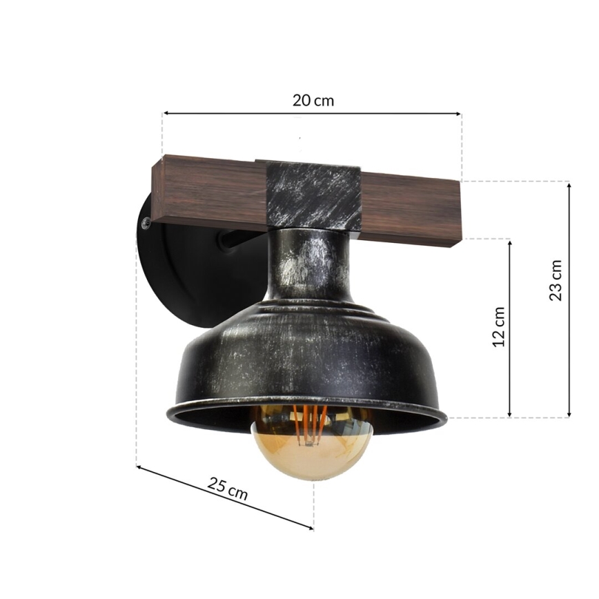 Φωτιστικό τοίχου FARO 1xE27/60W/230V