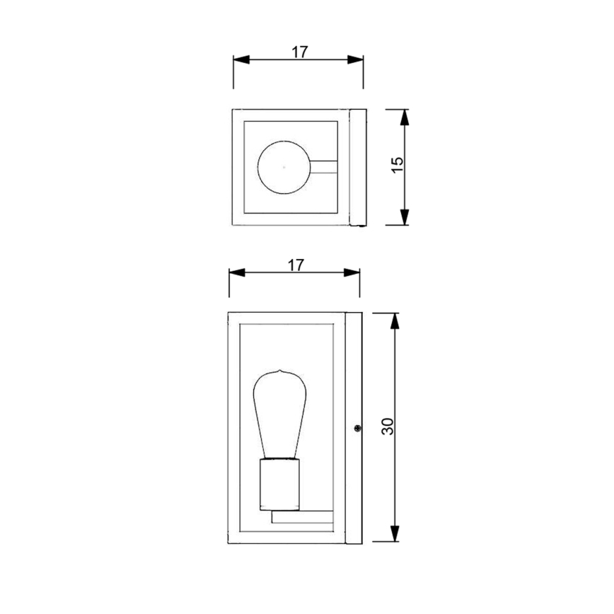 Φωτιστικό τοίχου FRAME 1xE27/60W/230V