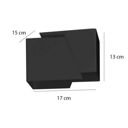 Φωτιστικό τοίχου FROST 1xG9/8W/230V μαύρο